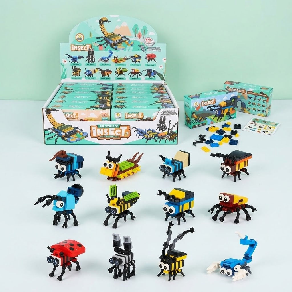 Insect Compatible Building Bricks Boxed Mini Set - studio photo