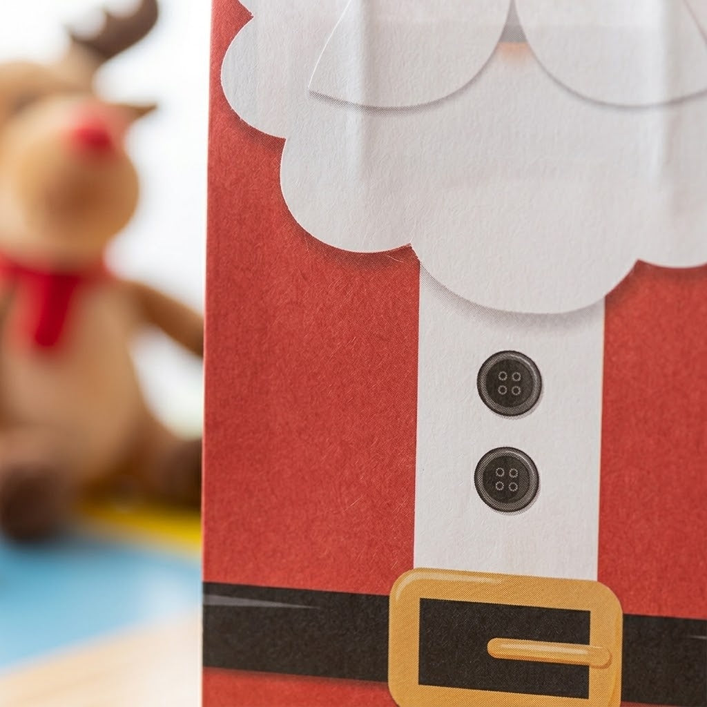Santa's Jacket Christmas Paper Gift Bag 16 x 22 cm - close-up