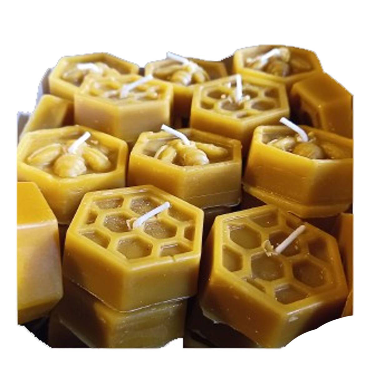 'Honeycomb' Beeswax Tealight Candle (Organic)