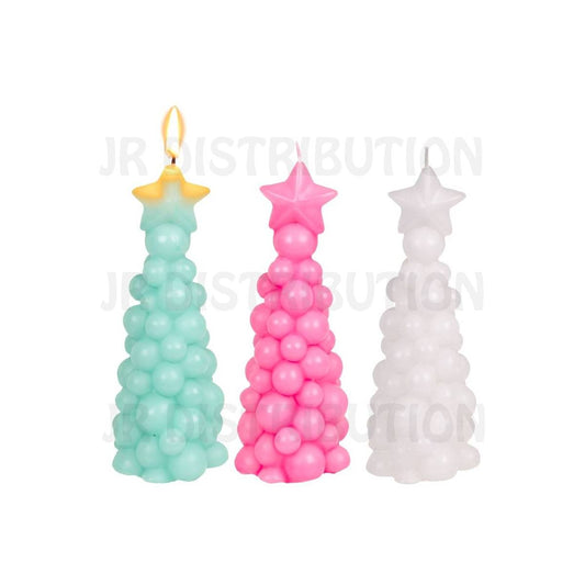 Bubble-Effect Christmas Tree Candle