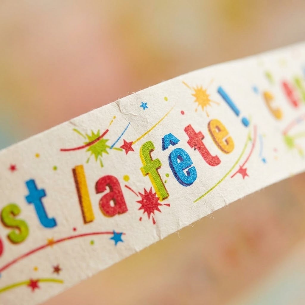 It's Party Time Banner Party Decoration 2.44 m - close-up