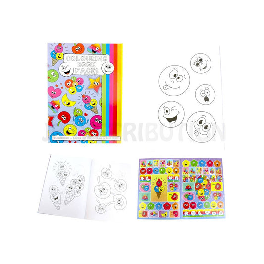 Coloring Book “Funny Face” + Stickers