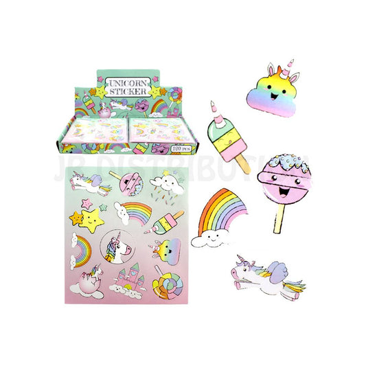 Board of 12 Stickers 10 x 11.5 cm “Unicorn”