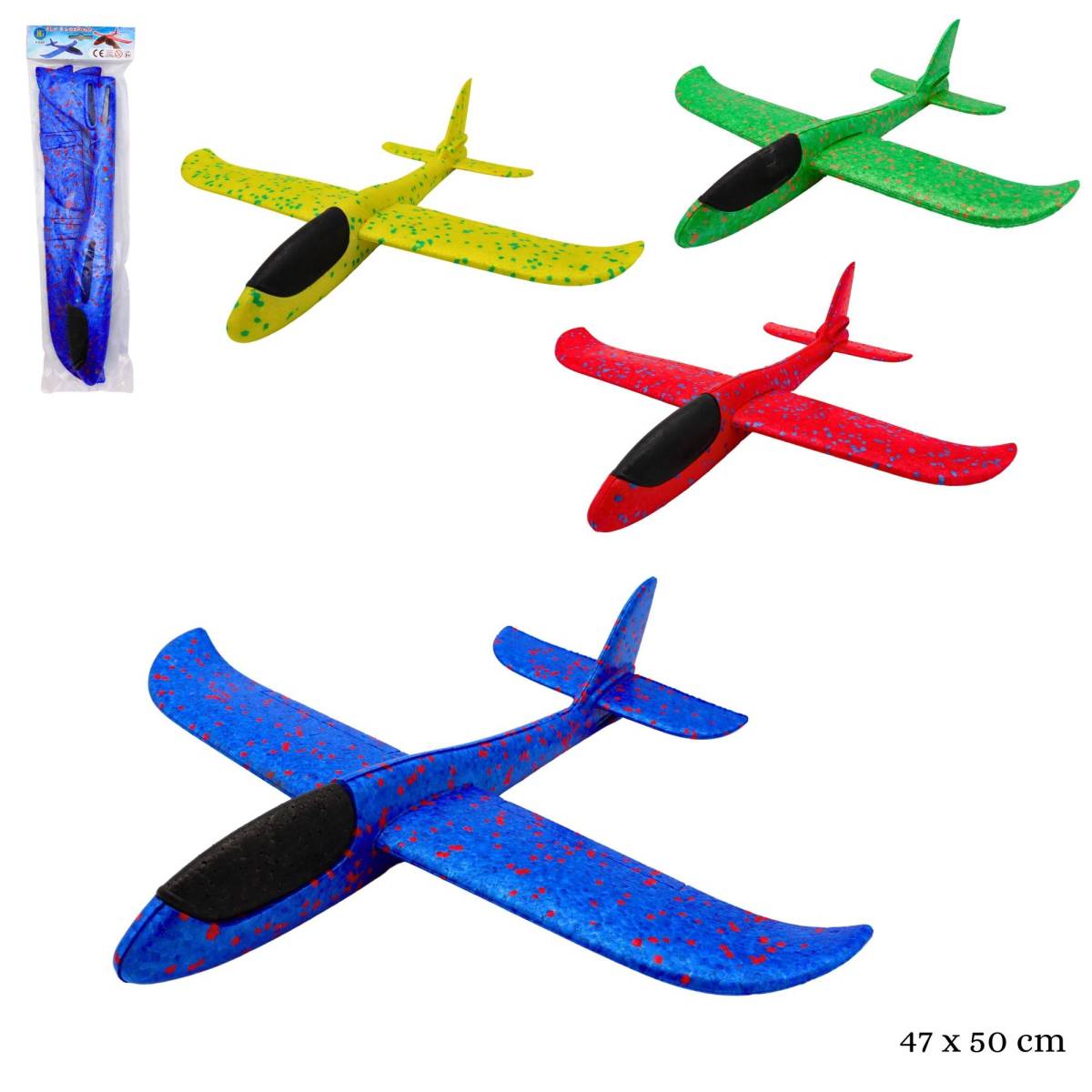 Polystyrene Glider to Assemble, Large, 50x47 cm