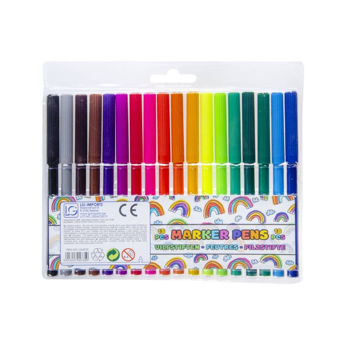 Pouch of 18 Felt Tips