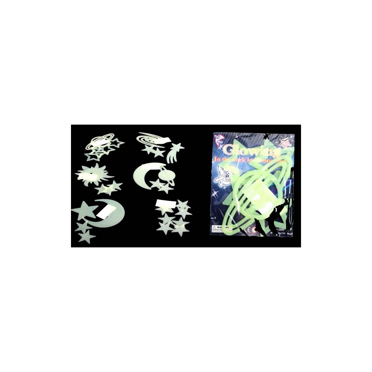 Glow-In-The-Dark "Space" Figures Pouch