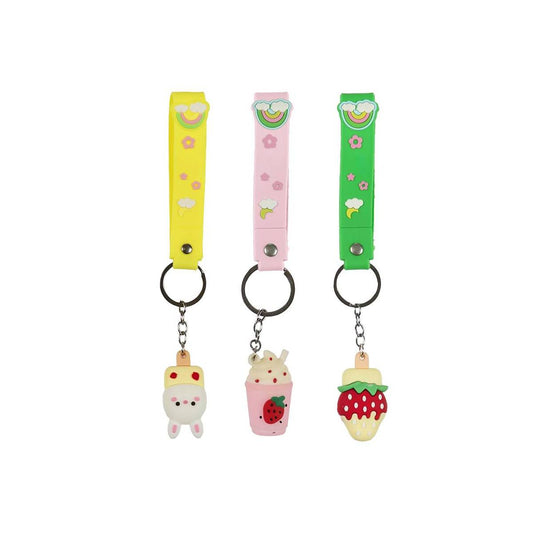 3D Kawaii Keychain + Wrist Strap