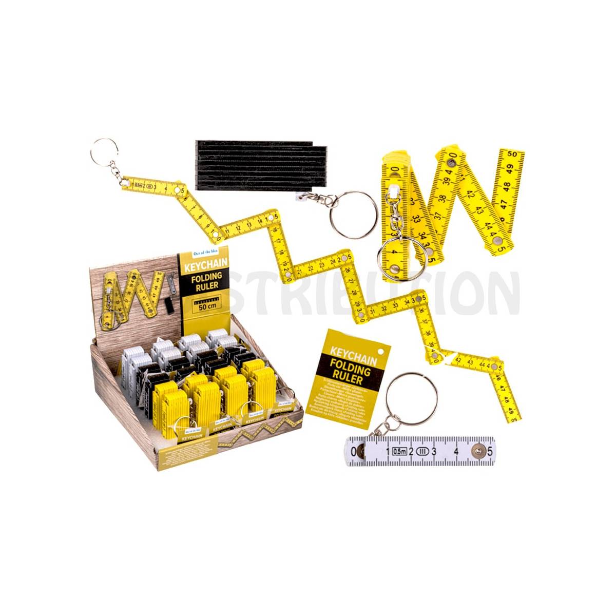 Folding Tape Measure Keychain