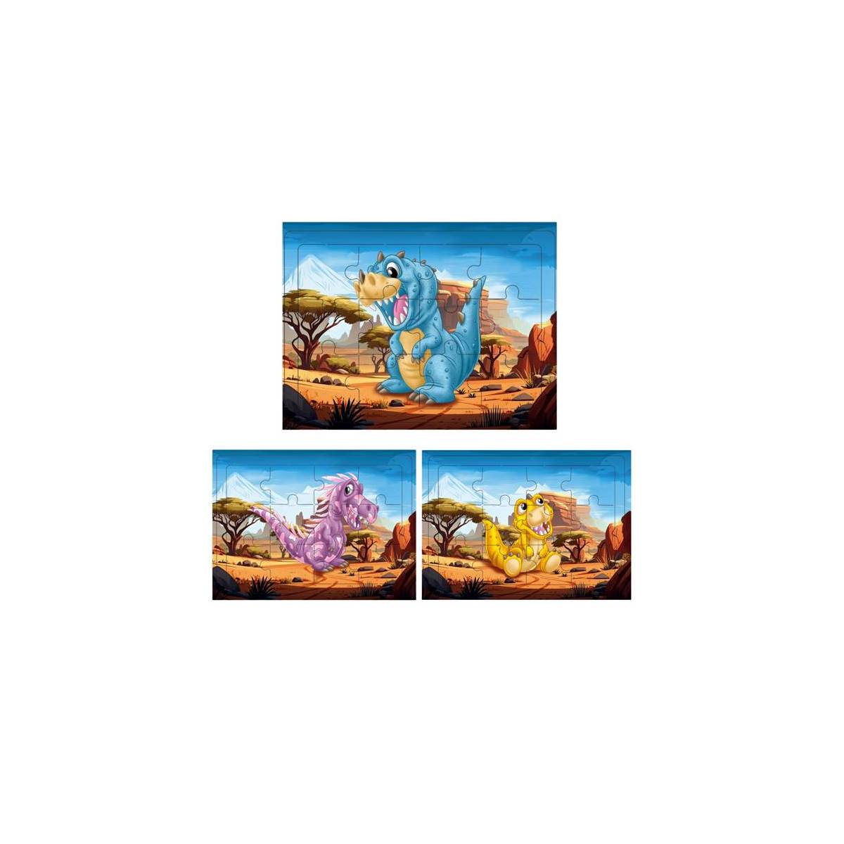 Puzzle 12pcs “Dinosaurs” 8.5 x 12 cm