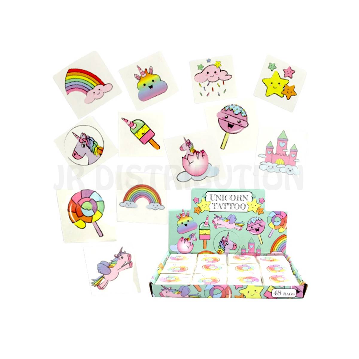 Bag of 12 Unicorn Tattoos