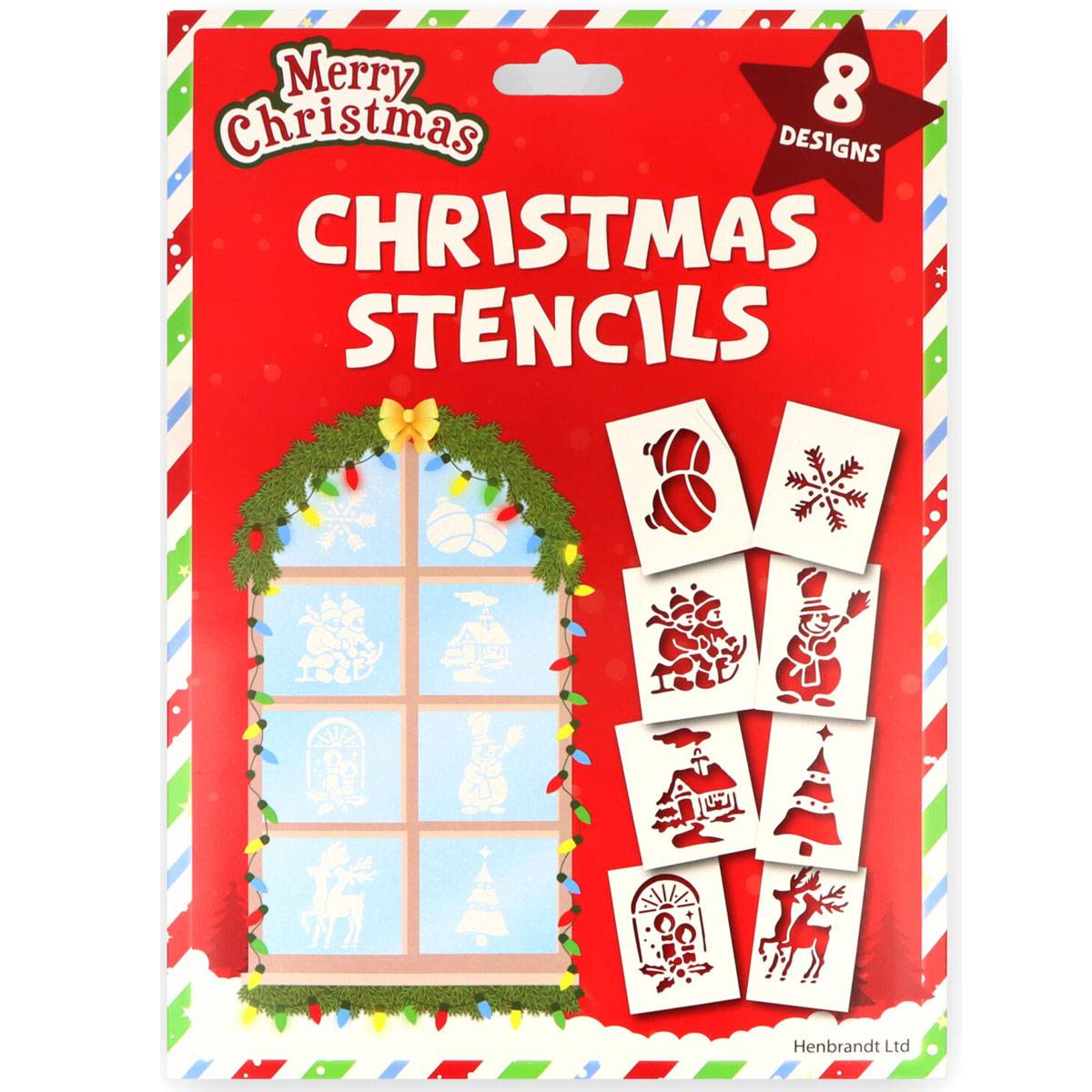 Set of 8 Christmas Stencils for Snow Spray