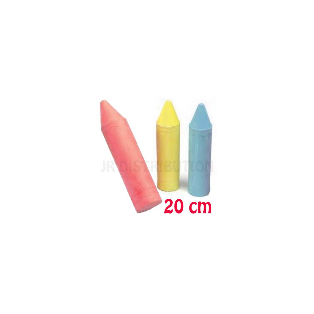 Set of 3 Giant Sidewalk Chalks 20 cm