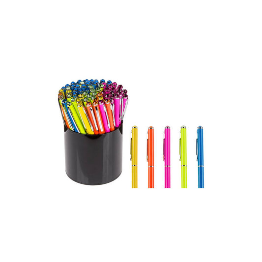 Metal Ballpoint Pen with Crystal Bead