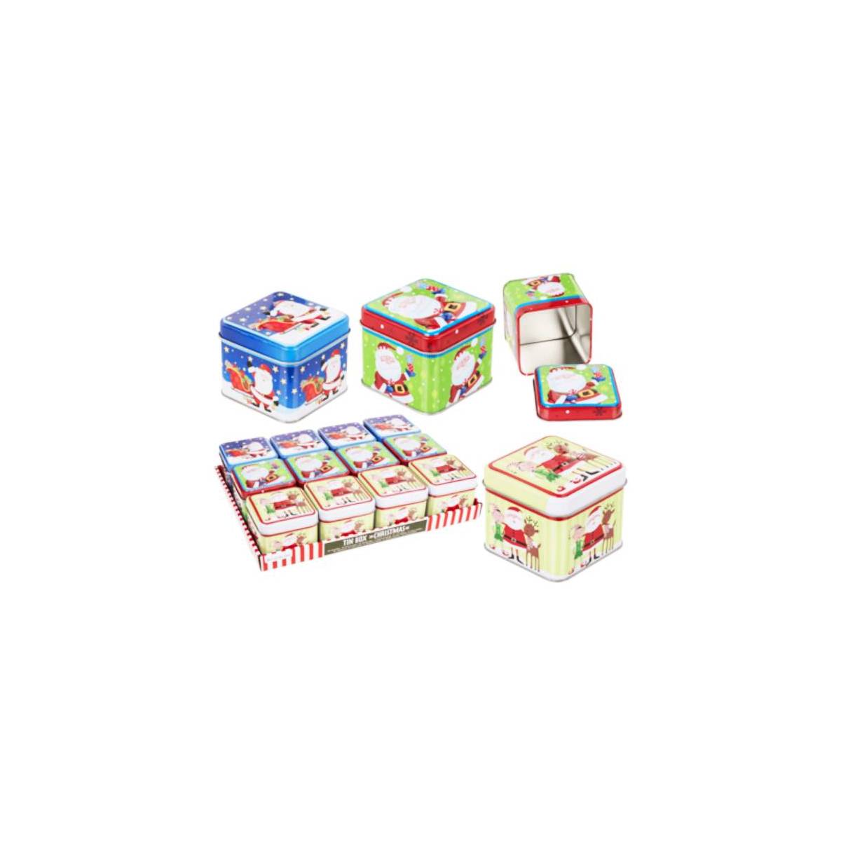 Superb Metal Christmas Box 7.5x7.5x6.5cm