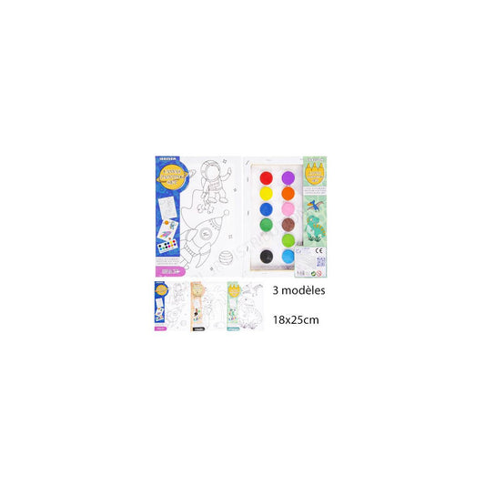 Paint-Your-Own Canvas 18 x 25 cm Dino-Pirate-Space
