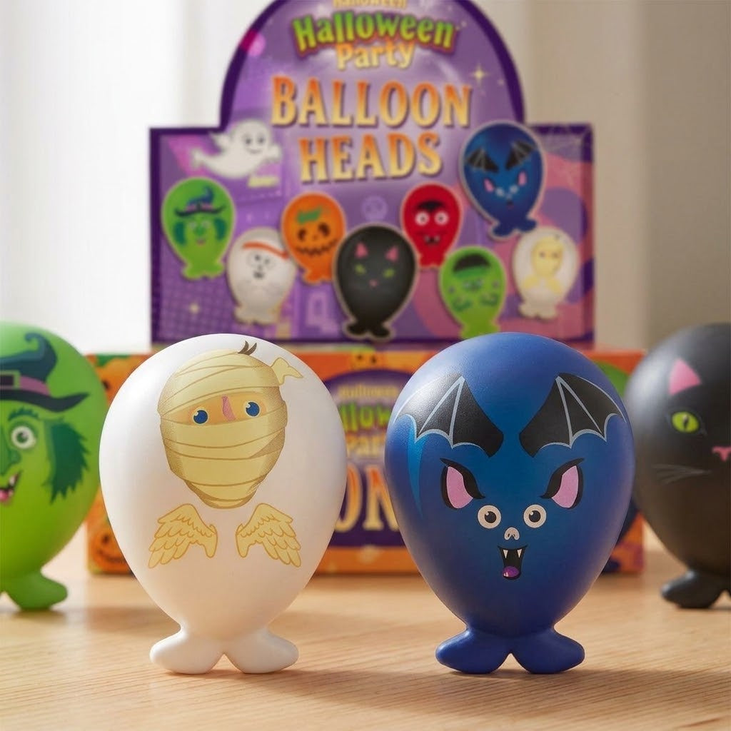 Halloween Balloon on Stand Party Favour - close-up